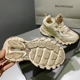 Balenciaga Track.2 Fashion Thick Soles Beige Sneakers For Men And Women