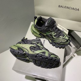 Balenciaga Track.2 New Thick Soles Sneakers For Men And Women Green