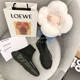 Balenciaga Black Elastic Sock Shoes For Men And Women