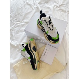 Balenciaga Cowhide Mesh Thick Soled Sneakers For Men And Women