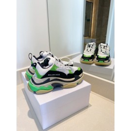 Balenciaga Cowhide Mesh Thick Soled Sneakers For Men And Women