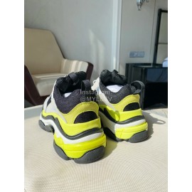 Balenciaga Cowhide Mesh Thick Soled Sneakers For Men And Women Beige