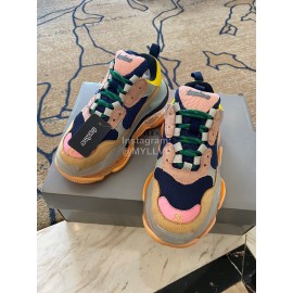 Balenciaga Fashion Cowhide Mesh Thick Soled Sneakers For Men And Women