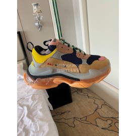 Balenciaga Fashion Cowhide Mesh Thick Soled Sneakers For Men And Women