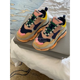 Balenciaga Fashion Cowhide Mesh Thick Soled Sneakers For Men And Women