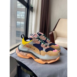 Balenciaga Fashion Cowhide Mesh Thick Soled Sneakers For Men And Women