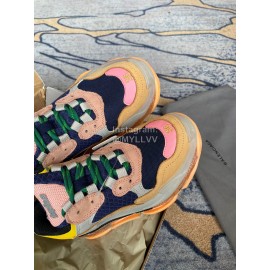 Balenciaga Fashion Cowhide Mesh Thick Soled Sneakers For Men And Women