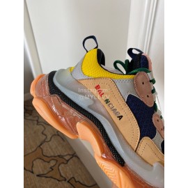 Balenciaga Fashion Cowhide Mesh Thick Soled Sneakers For Men And Women