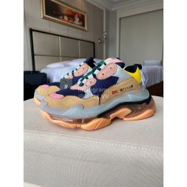 Balenciaga Fashion Cowhide Mesh Thick Soled Sneakers For Men And Women