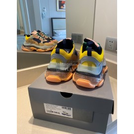 Balenciaga Fashion Cowhide Mesh Thick Soled Sneakers For Men And Women