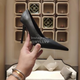 Balenciaga Calf Patent Leather High Heels For Women Black