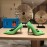 Balenciaga Calf Patent Leather High Heels For Women Green