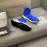 Balenciaga Blue Double Layer Gold Silk High Elastic Knitted Cotton Boots For Women