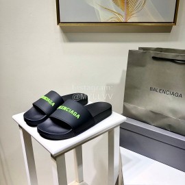 Balenciaga Fashion Green Letter Printing Light Slippers For Men And Women