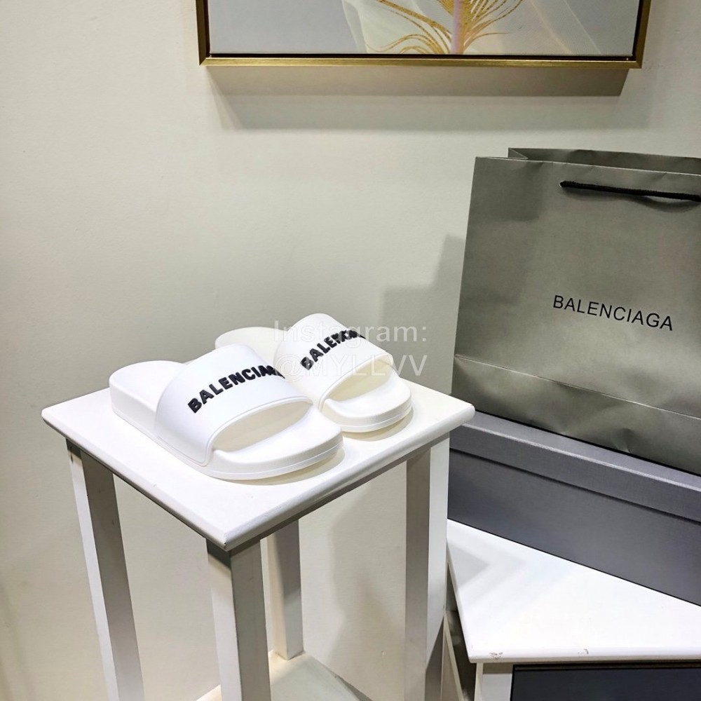 Balenciaga Fashion Letter Printing Light Slippers For Men And Women White