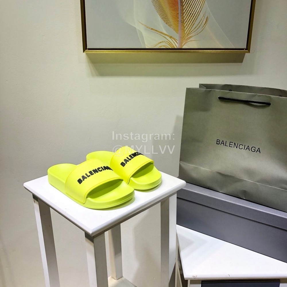 Balenciaga Fashion Letter Printing Light Slippers For Men And Women Yellow