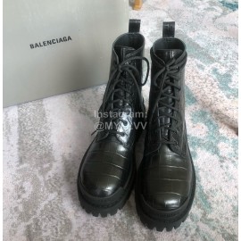 Balenciaga Autumn Winter Fashion Leather Martin Boots For Women Black
