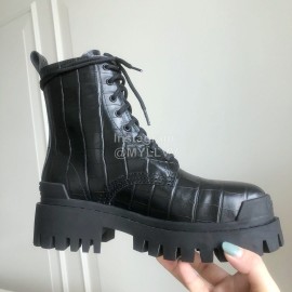 Balenciaga Autumn Winter Fashion Leather Martin Boots For Women Black