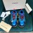 Balenciaga Triple-S Blue Cowhide Canvas Mesh Sneakers For Men And Women 