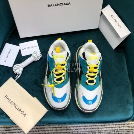 Balenciaga Triple-S New Cowhide Canvas Mesh Sneakers For Men And Women