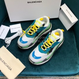 Balenciaga Triple-S New Cowhide Canvas Mesh Sneakers For Men And Women