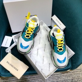 Balenciaga Triple-S New Cowhide Canvas Mesh Sneakers For Men And Women