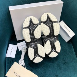 Balenciaga Triple-S Cowhide Canvas Mesh Sneakers For Men And Women White