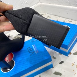 Balenciaga Autumn Winter Leather Elastic Woven Black Socks Boots