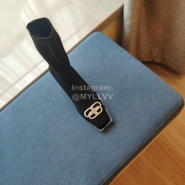 Balenciaga Autumn Winter New Thickened Knitted Socks Boots Black