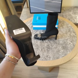 Balenciaga Autumn Winter New Thickened Knitted Socks Boots Black