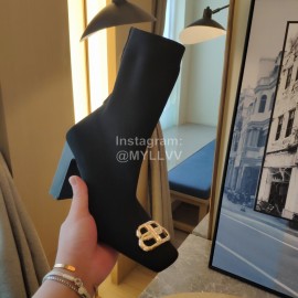 Balenciaga Autumn Winter New Thickened Knitted Socks Boots 