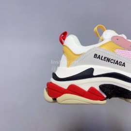 Balenciaga Fashion Thick Soles Mesh Sneakers For Men And Women Pink