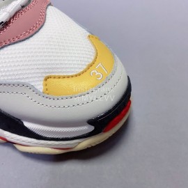 Balenciaga Fashion Thick Soles Mesh Sneakers For Men And Women Pink