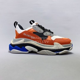 Balenciaga Fashion Thick Soles Mesh Sneakers For Men And Women Orange