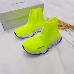 Balenciaga Breathable Stretch Cloth Socks Boots For Kids Yellow