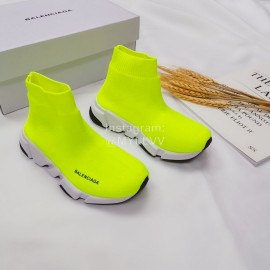 Balenciaga Breathable Stretch Cloth Socks Boots For Kids Yellow