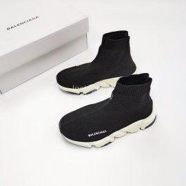 Balenciaga Black Breathable Stretch Cloth Socks Boots For Kids