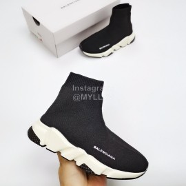 Balenciaga Black Breathable Stretch Cloth Socks Boots For Kids