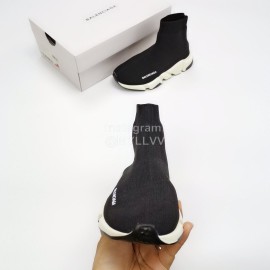 Balenciaga Black Breathable Stretch Cloth Socks Boots For Kids