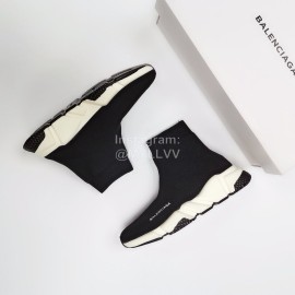 Balenciaga Black Breathable Stretch Cloth Socks Boots For Kids