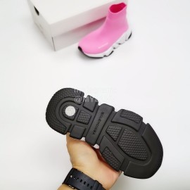 Balenciaga Breathable Stretch Cloth Socks Boots For Kids Pink