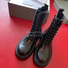 Balenciaga Autumn Winter New Black Cowhide Martin Boots