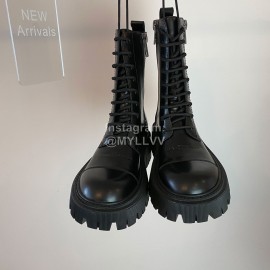 Balenciaga Autumn Winter New Black Cowhide Martin Boots