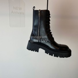 Balenciaga Autumn Winter New Black Cowhide Martin Boots