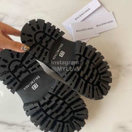 Balenciaga Autumn Winter New Black Cowhide Martin Boots