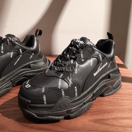 Balenciaga Fashion Letter Printed Thick Soles Sneakers For Men And Women Black