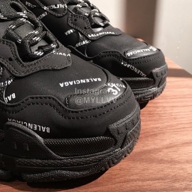 Balenciaga Fashion Letter Printed Thick Soles Sneakers For Men And Women Black