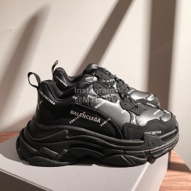 Balenciaga Fashion Letter Printed Thick Soles Sneakers For Men And Women Black