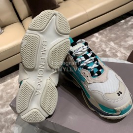 Balenciaga Triples New Thick Soles Sneakers For Men And Women Green