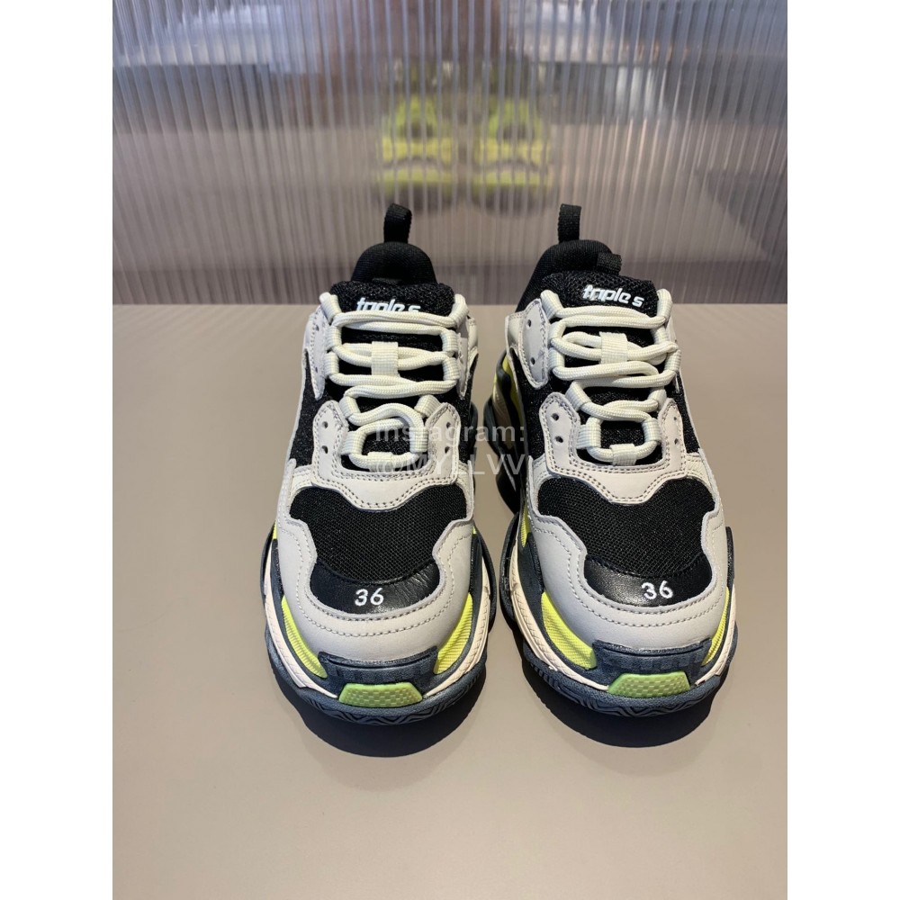 Balenciaga Triples New Thick Soles Sneakers For Men And Women Yellow